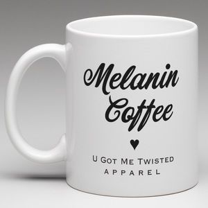 New White Coffee Cup - Melanin Coffee BLM.  Black Coffee Drinkers.